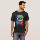 Artistic Colorful Pop painted Sloth T-Shirt (Vorne ganz)