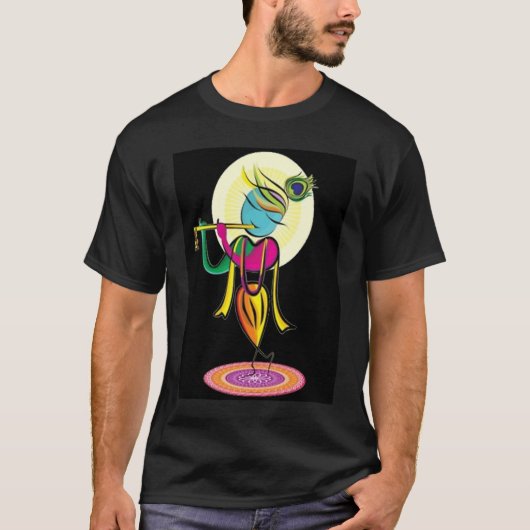 Artistic colourful Lord Shri Krishna with flute! T-Shirt (Vorderseite)