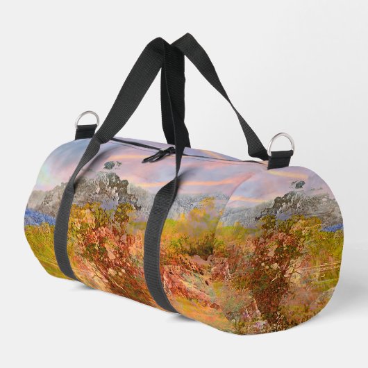 Artistic Columbia Mountain Painting Duffle Bag (Linke Seite)