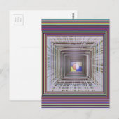 ARTISTIC Cosmic Infinity ART Light End of Tunnel Postkarte (Vorne/Hinten)