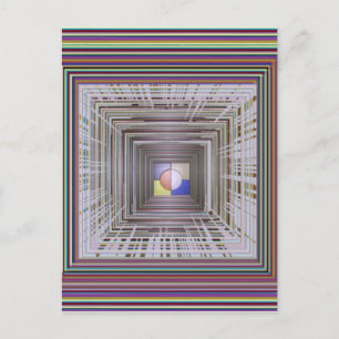 ARTISTIC Cosmic Infinity ART Light End of Tunnel Postkarte