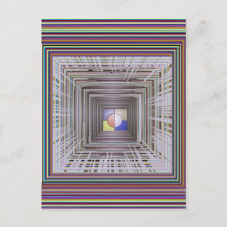 ARTISTIC Cosmic Infinity ART Light End of Tunnel Postkarte