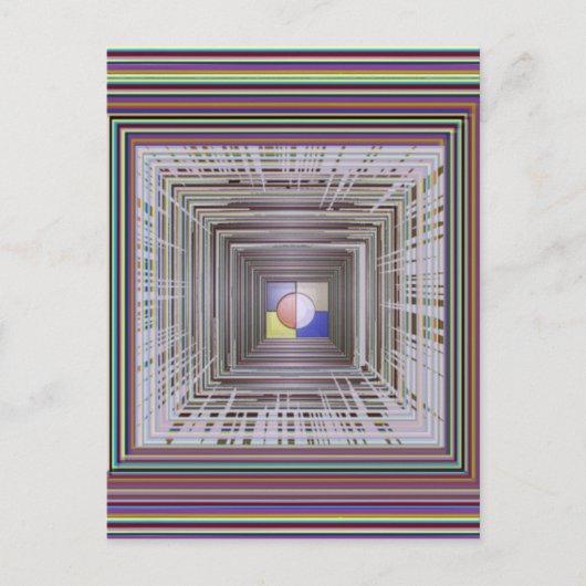ARTISTIC Cosmic Infinity ART Light End of Tunnel Postkarte (Vorderseite)