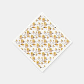 Artistic Country Watercolor Pumpkin Muster Serviette (Ecke)