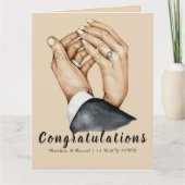 Artistic Couple Holding Hands, frisch Verlobtes Ge Karte (Vorderseite)