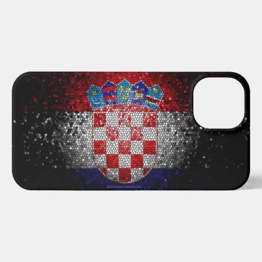 Artistic Croatian Flag iPhone 17 Case | Croatia He Hülle (Rückseite (Horizontal))