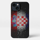 Artistic Croatian Flag iPhone 17 Case | Croatia He Hülle (Rückseite)