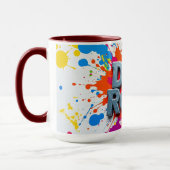 Artistic Dad Rocks Color Burst Mug Tasse (Links)
