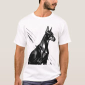 Artistic Doberman Pinscher & Watercolor German She T-Shirt (Vorderseite)