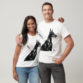 Artistic Doberman Pinscher & Watercolor German She T-Shirt (Unisex)