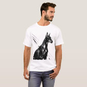 Artistic Doberman Pinscher & Watercolor German She T-Shirt (Vorne ganz)