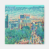 Artistic Downtown Boise Idaho Magnet (Vorne)