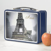 Artistic Eiffel Tower View Metall Brotdose (Beispiel)
