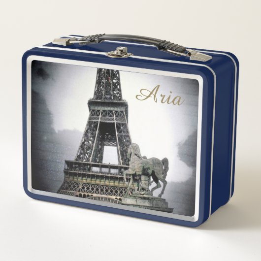 Artistic Eiffel Tower View Metall Brotdose (Vorderseite)