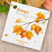 Artistic Elegante Fall Maple Blätter Erntedank Geschenkanhänger
