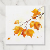 Artistic Elegante Fall Maple Blätter Erntedank Geschenkanhänger (Rückseite)