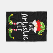 Artistic Elf Group Christmas Funny Pajama Party  Fleecedecke (Vorderseite (Horizontal))