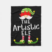 Artistic Elf Group Christmas Funny Pajama Party  Fleecedecke (Vorderseite)