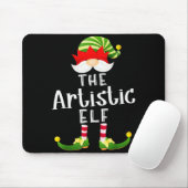 Artistic Elf Group Christmas Funny Pajama Party  Mousepad (Mit Mouse)