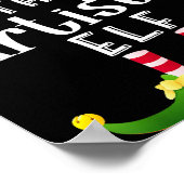 Artistic Elf Group Christmas Funny Pajama Party  Poster (Ecke)