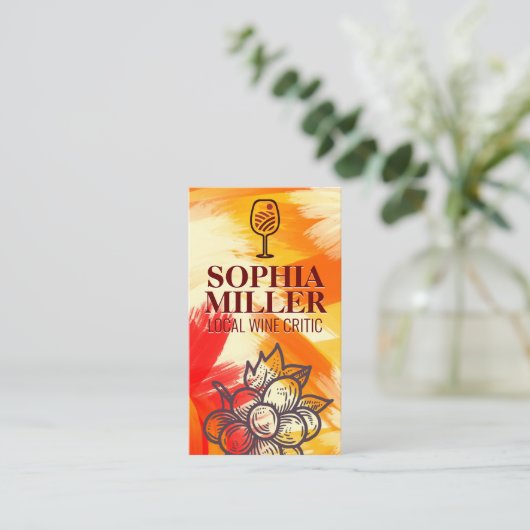 Artistic | Expressive Winery Visitenkarte (Stehend Vorderseite)