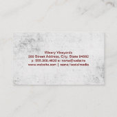 Artistic | Expressive Winery Visitenkarte (Rückseite)