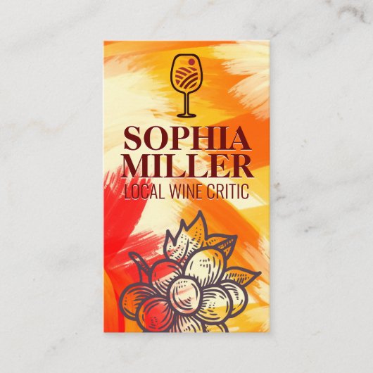 Artistic | Expressive Winery Visitenkarte (Vorderseite)