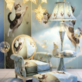 Artistic Fabric Panel Cats Stoff