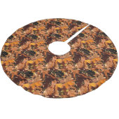 Artistic Fall Leaves In Autumn Sunshine Polyester Weihnachtsbaumdecke (Schrägansicht)