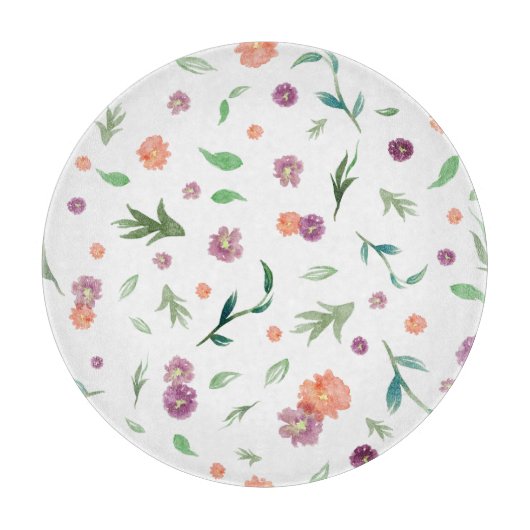 Artistic floral chopping board - Geschenk für die Schneidebrett (Vorderseite)