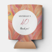 Artistic Floral Feathers Pastel Watercolor Dosenkühler (Rückseite)