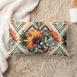 artistic flower pattern pillow lendenkissen