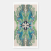 Artistic Fluid Abstract in Aqua & Green Serviette (Vorderseite)