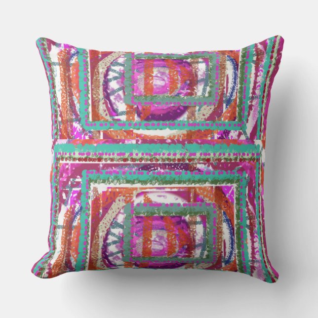 Artistic Fuchsia Pillow Kissen (Vorderseite)