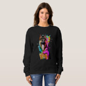 Artistic German Shepherd with Paint Splashes Sweatshirt (Vorne ganz)