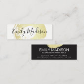 Artistic Gold Brushed | Stilvoll Mini Visitenkarte (Vorne/Hinten)