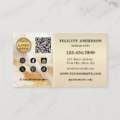 Artistic Gold Chic Loyalty Business Card Treuekarte (Rückseite)