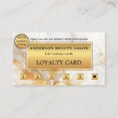 Artistic Gold Chic Loyalty Business Card Treuekarte (Vorderseite)