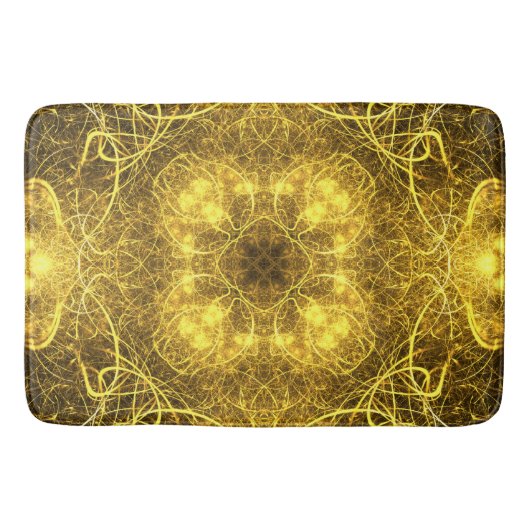 Artistic Gold Fraktal Design_Bath Mat Badematte (Vorderseite)