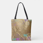 Artistic Gold Metallic Foil Glitzer Paint Spritzer Tasche (Rückseite)