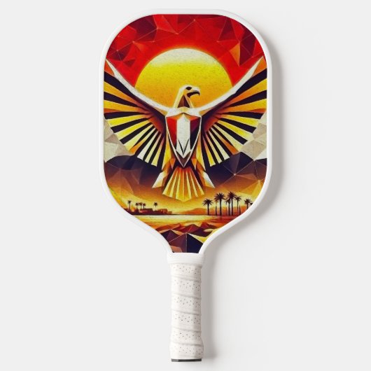 Artistic Golden Ägypter Flag Eagle Pickleball Schläger (Vorderseite)