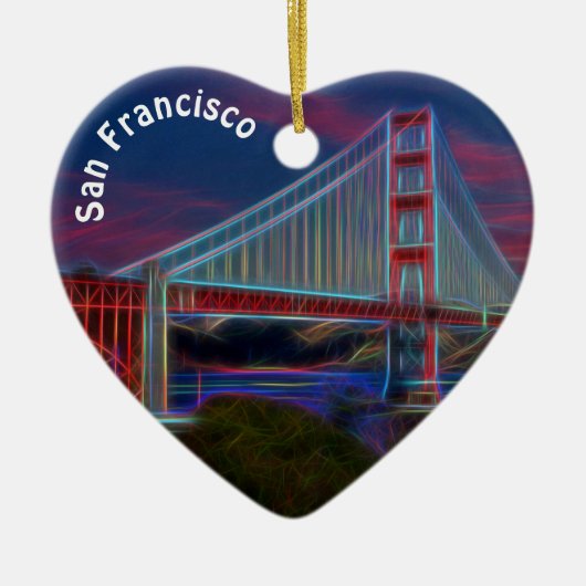 Artistic, Golden Gate Bridge, San Francisco, Keramik Ornament (Vorne)