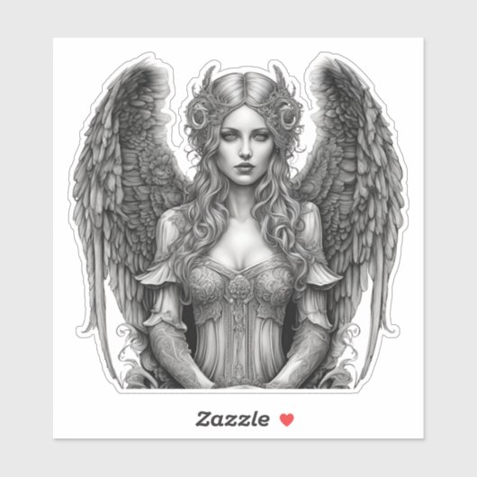 Artistic Gothic Angel Waterproof Aufkleber (Blatt)
