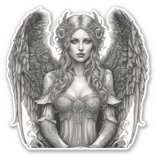 Artistic Gothic Angel Waterproof Aufkleber (Vorderseite)