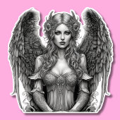 Artistic Gothic Angel Waterproof Aufkleber