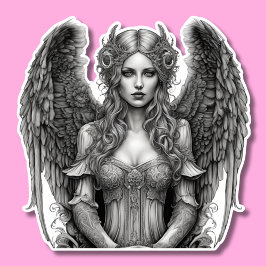 Artistic Gothic Angel Waterproof Aufkleber
