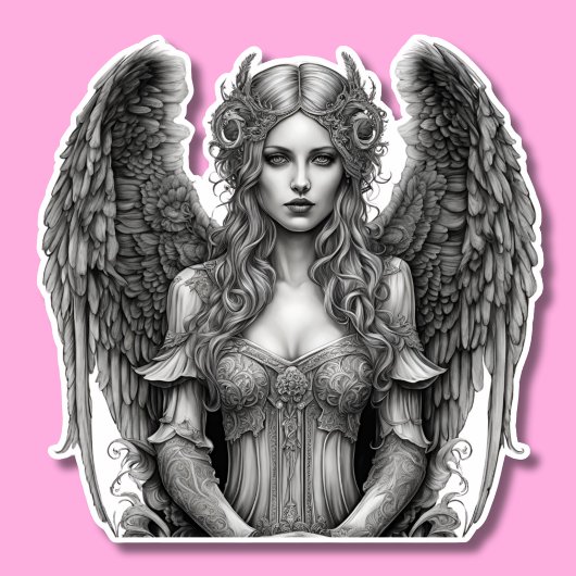 Artistic Gothic Angel Waterproof Aufkleber