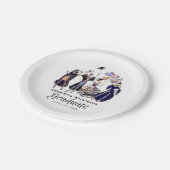 Artistic Graduation Celebration Fashion Sketch  Pappteller (Schrägansicht)