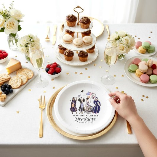 Artistic Graduation Celebration Fashion Sketch  Pappteller