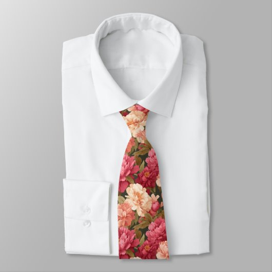 Artistic Graduation Gifts For Him Peonies Floral Krawatte (Gebunden)
